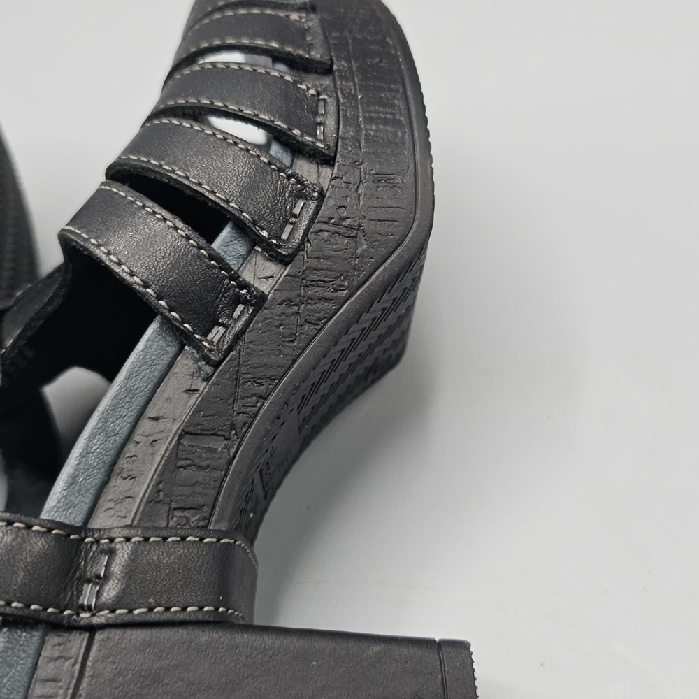 Dansko Randa Dress Sandals Womens 40 US 9.5-10 Black Leather Chunky Heel Strappy - Picture 5 of 9